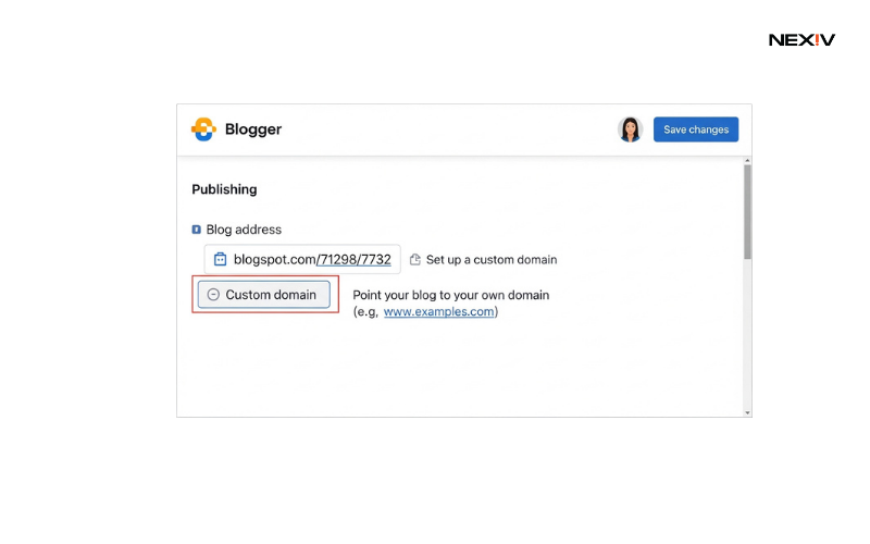 change Blogspot to custom domain