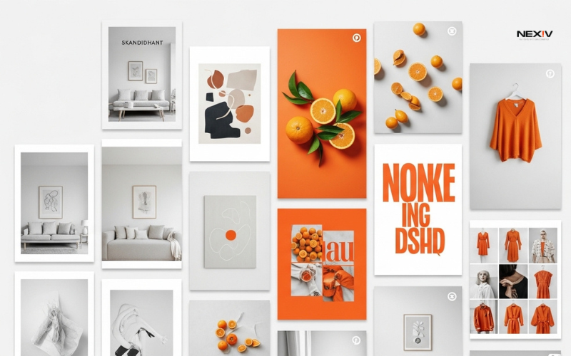 orange website layout